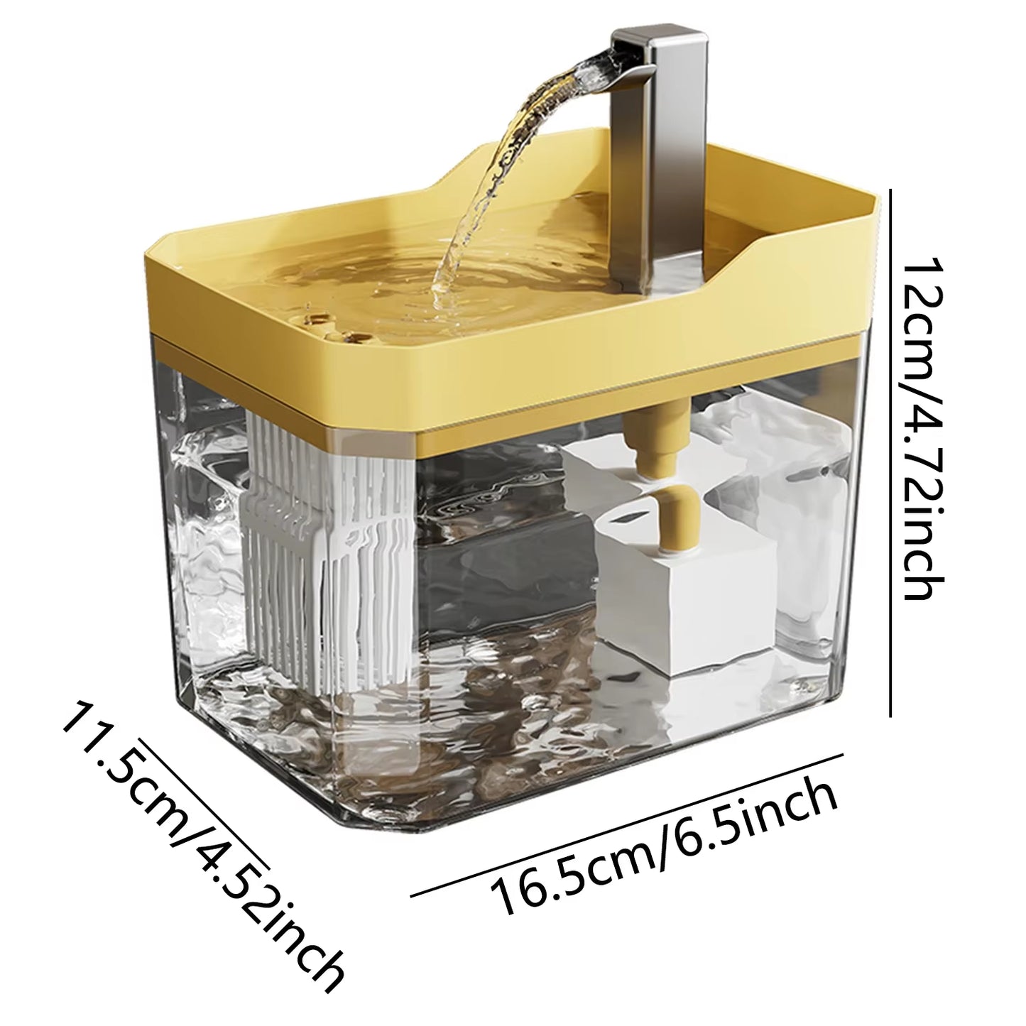 Water Fountain with Auto Filter & USB Anti-Dry Protection 