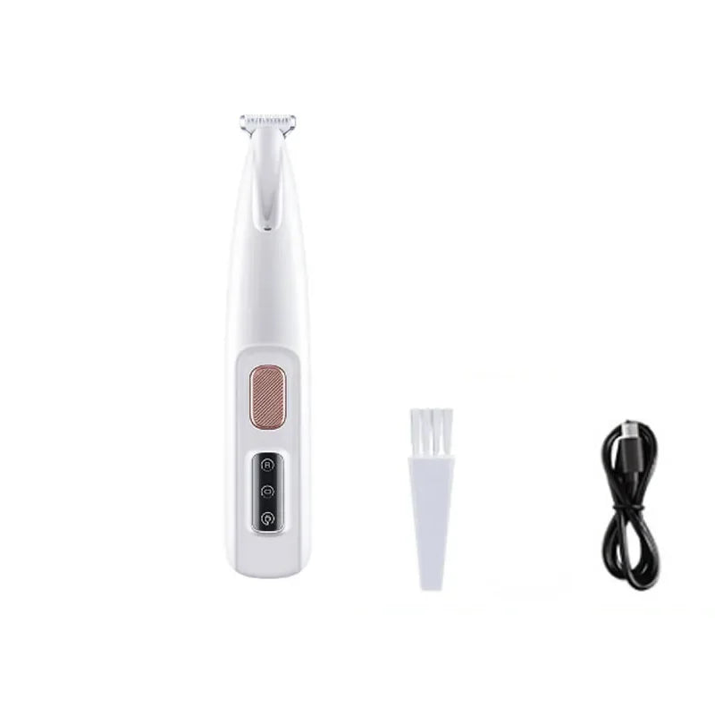 New Dog Paw Trimmer with LED Light - Fully Waterproof Pet Hair Trimmer with LED Display