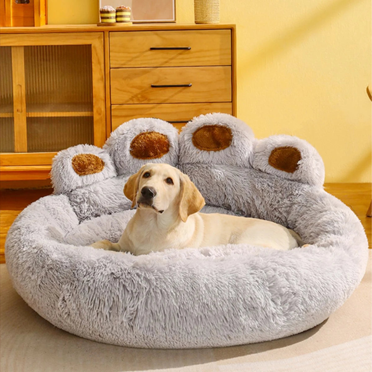 Paw-Shaped Dog Bed 