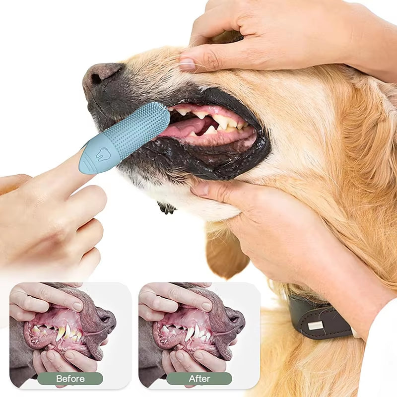  360° Cleaning Finger Toothbrush for Dogs & Cats 