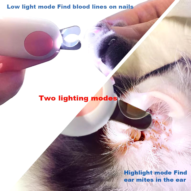 Professional Pet Nail Clipper with LED Light