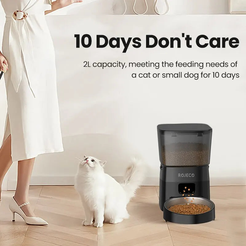 Button-Controlled Smart Food Dispenser for Cats & Dogs