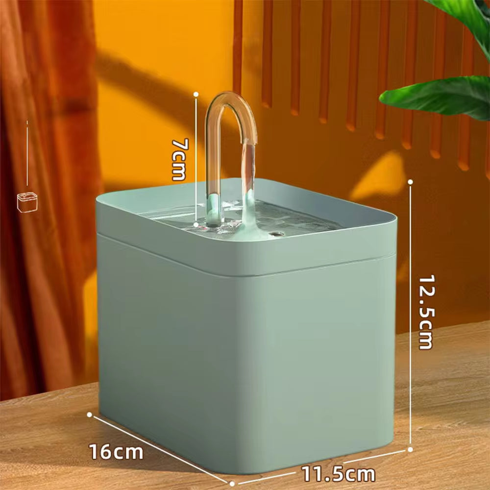 Ultra-Quiet Cat Water Fountain with Smart Filter & Burnout Prevention Pump 