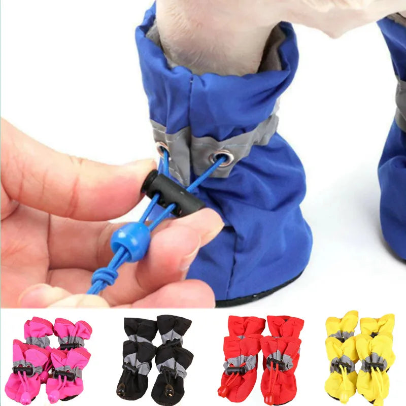 4-Piece Set of Waterproof Pet  Shoes