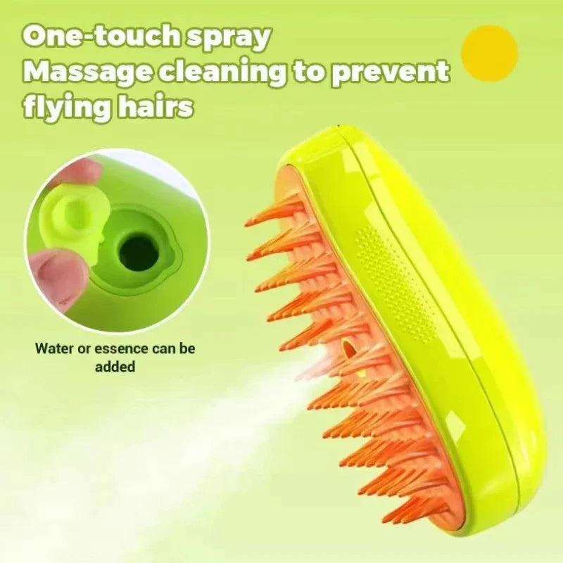 Cat & Dog 3-in-1 Spray Massage Brush – Floating Hair Removal and Bath Brush