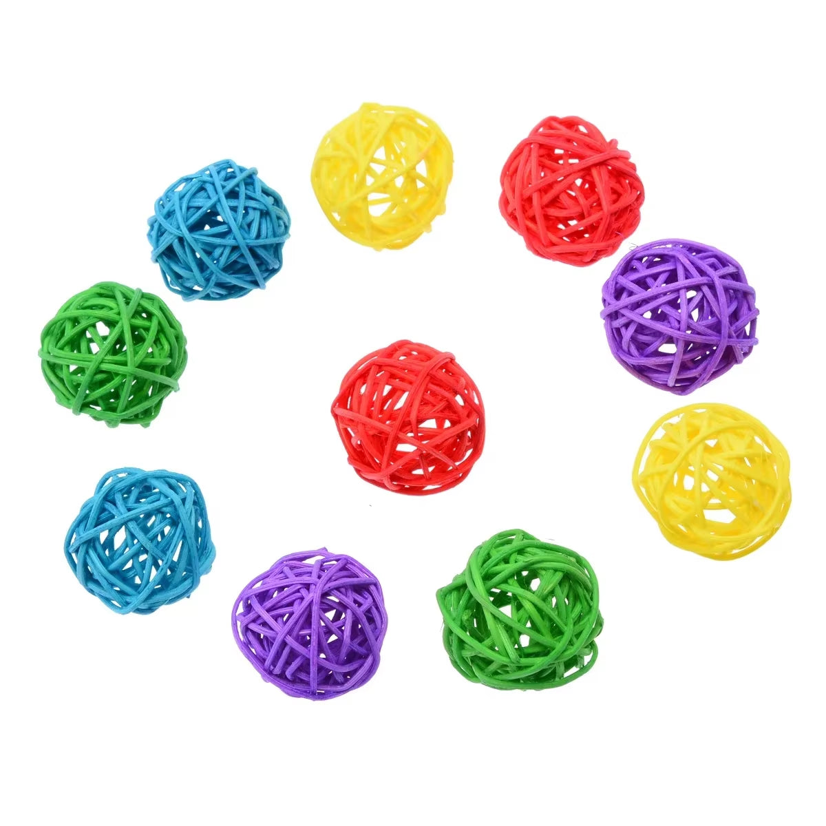 Multicolor Sepak Takraw Parrot Chewing Toy Balls