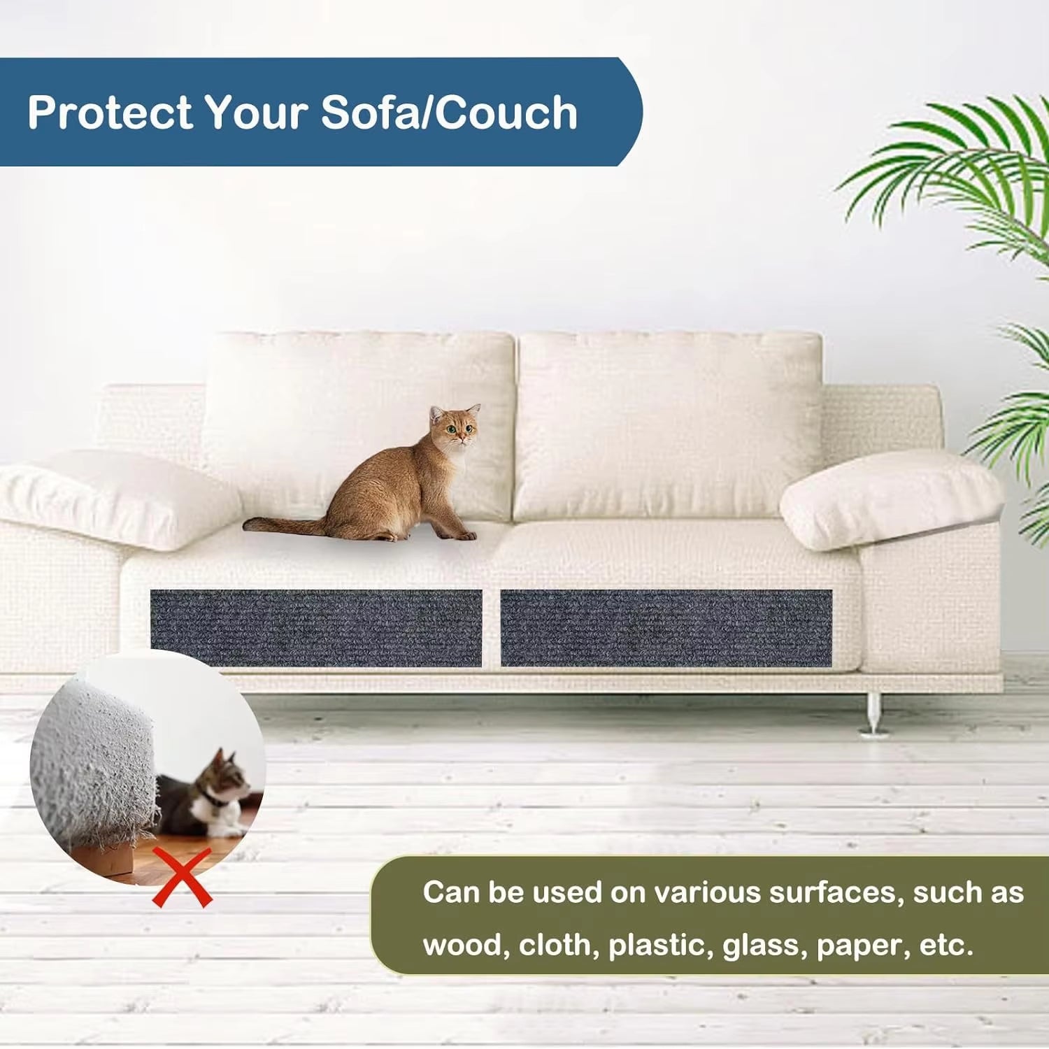 Wall Self-Adhesive Anti-Cat Scratch Sofa Protector 