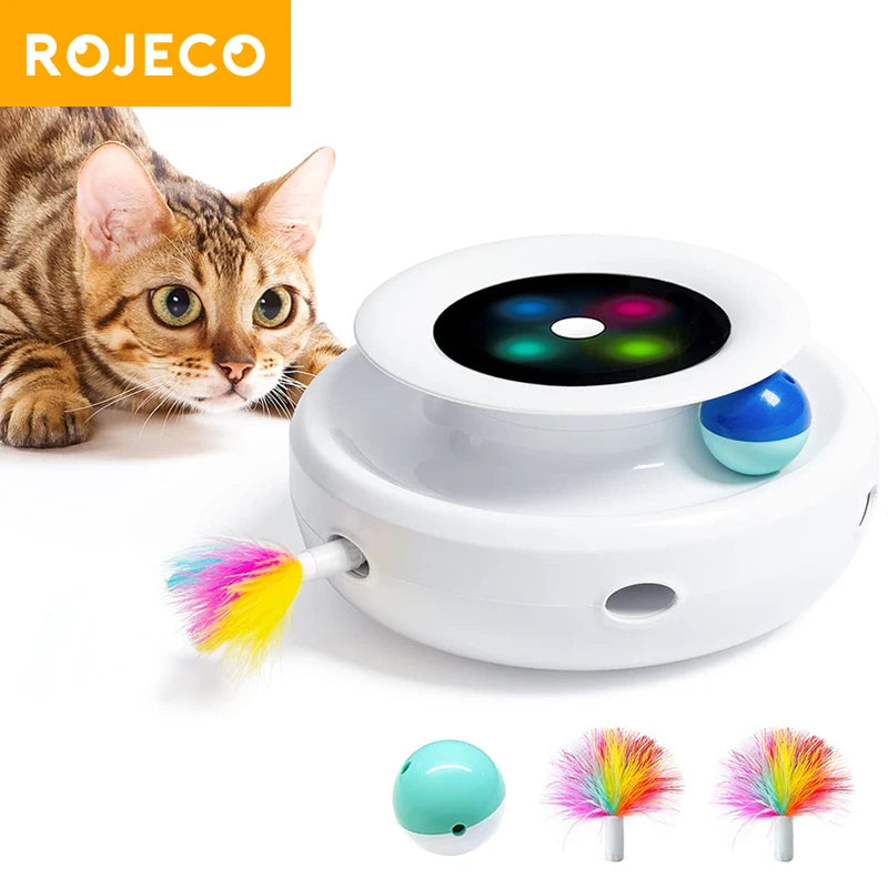 Automatic Feather Fun Ball Toy Set with 5 Modes 