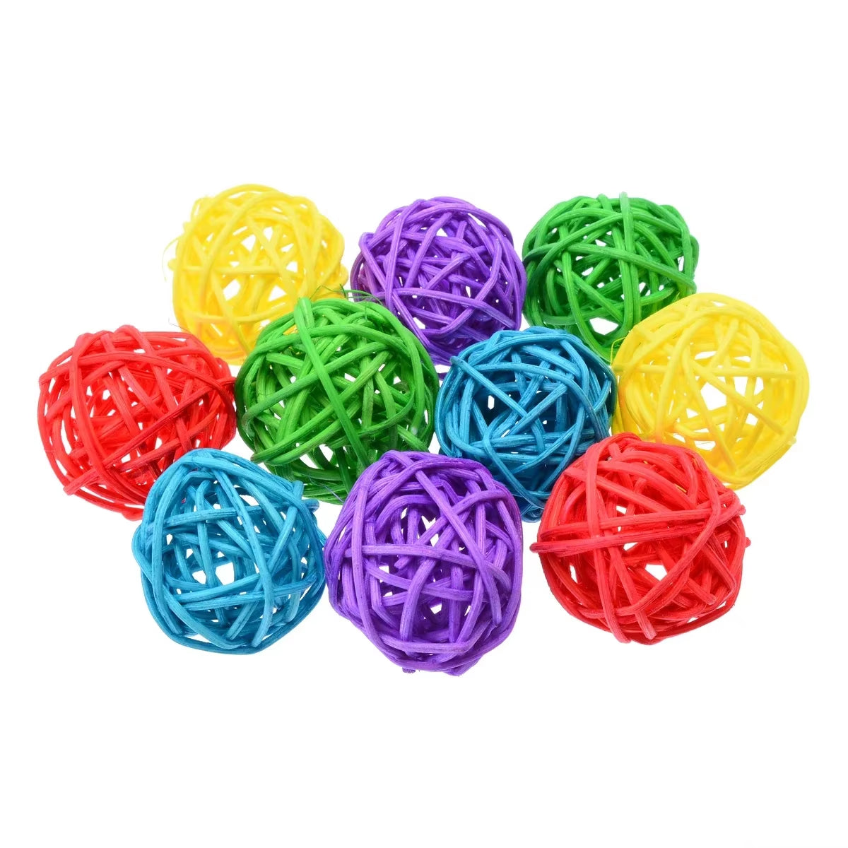 Multicolor Sepak Takraw Parrot Chewing Toy Balls