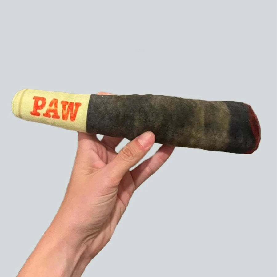 Funny Cigar Design Plush Squeaky Dog Toy