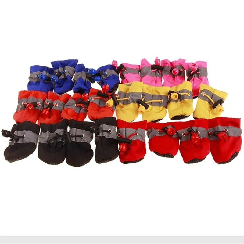 4-Piece Set of Waterproof Pet  Shoes