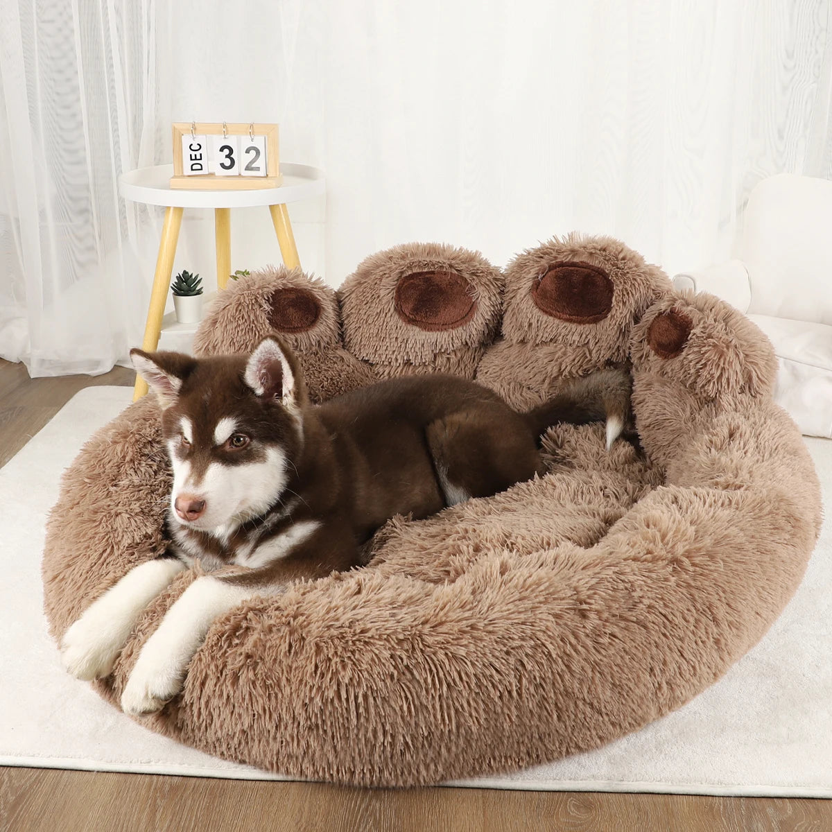 Paw-Shaped Dog Bed 