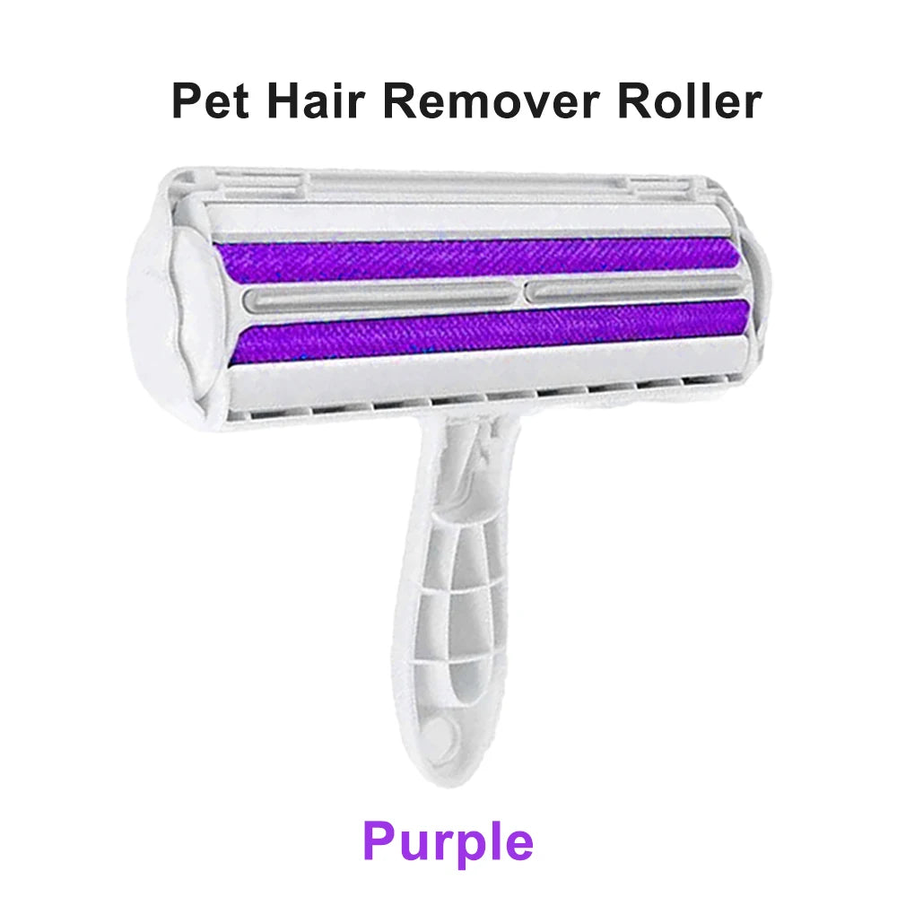 Pet Hair Remover Roller with Self-Cleaning Base