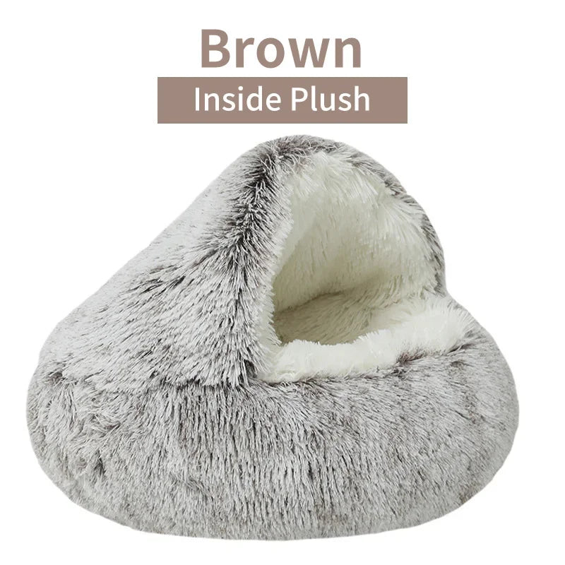 2-in-1 Winter Plush Pet Bed 