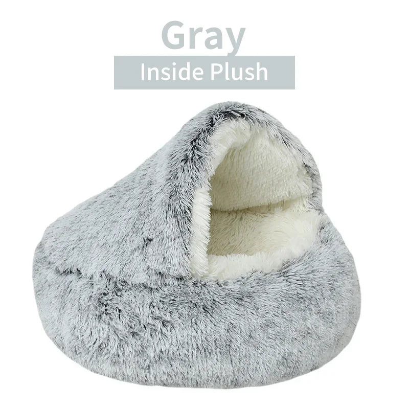 2-in-1 Winter Plush Pet Bed 