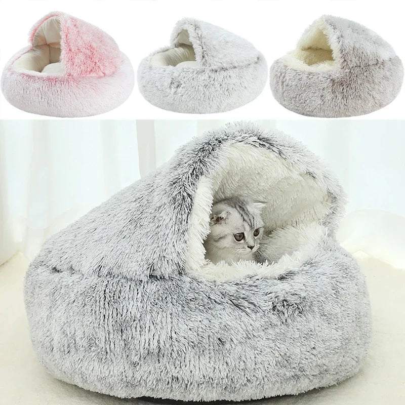 2-in-1 Winter Plush Pet Bed 