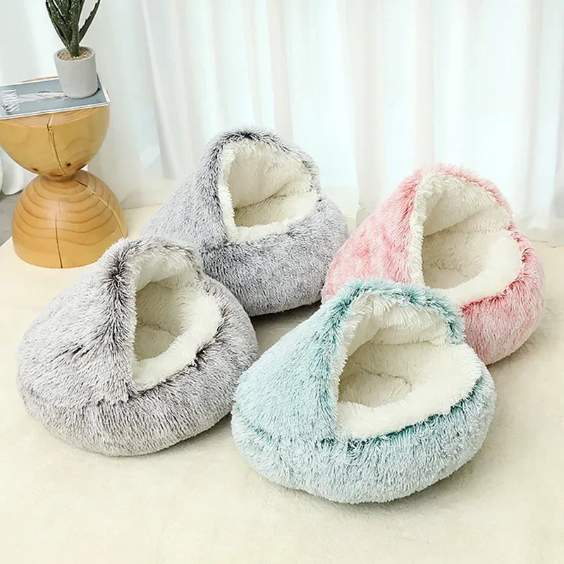 2-in-1 Winter Plush Pet Bed 