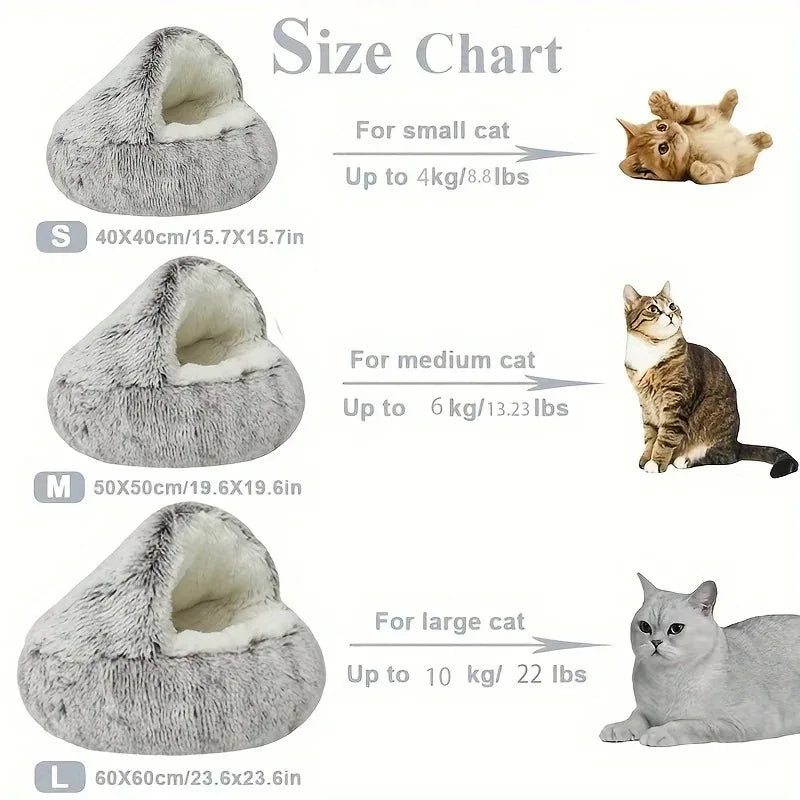 2-in-1 Winter Plush Pet Bed 