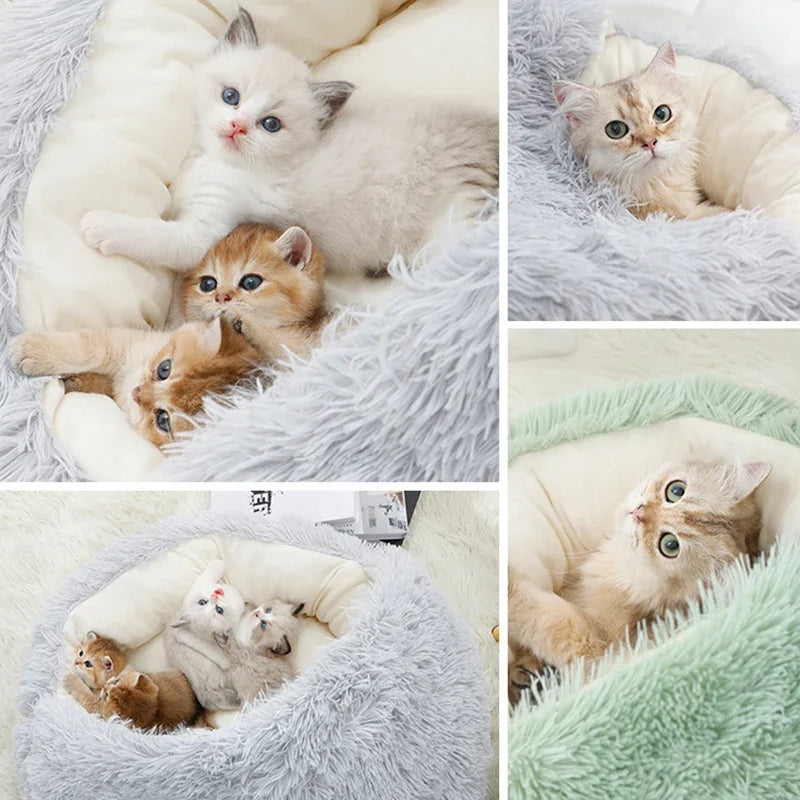 2-in-1 Winter Plush Pet Bed 