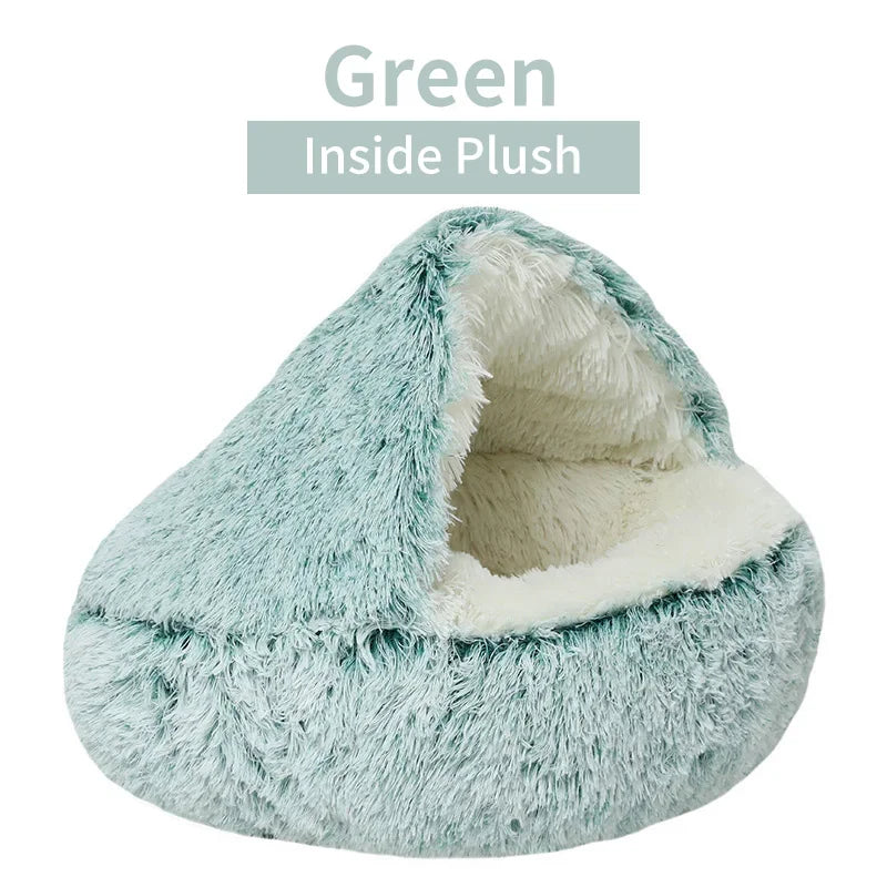 2-in-1 Winter Plush Pet Bed 