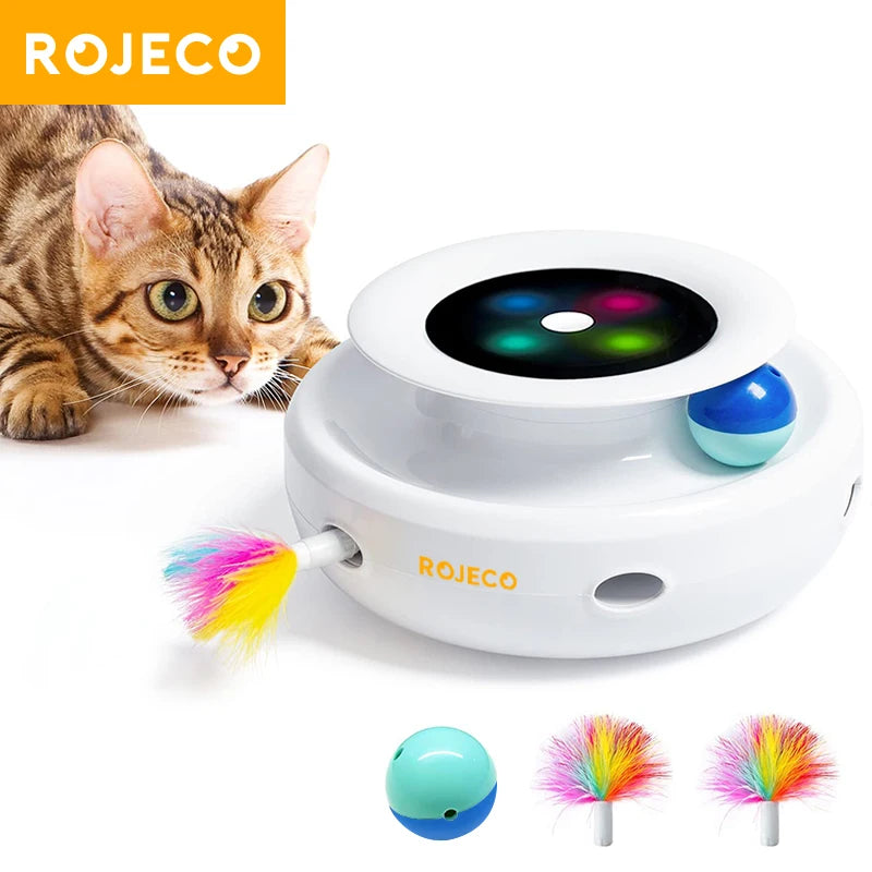 Automatic Feather Fun Ball Toy Set with 5 Modes 