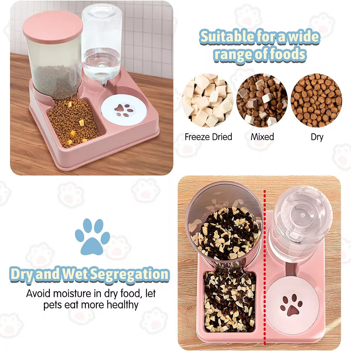 2-in-1 Automatic Cat Feeder & Water Disrpense Set 