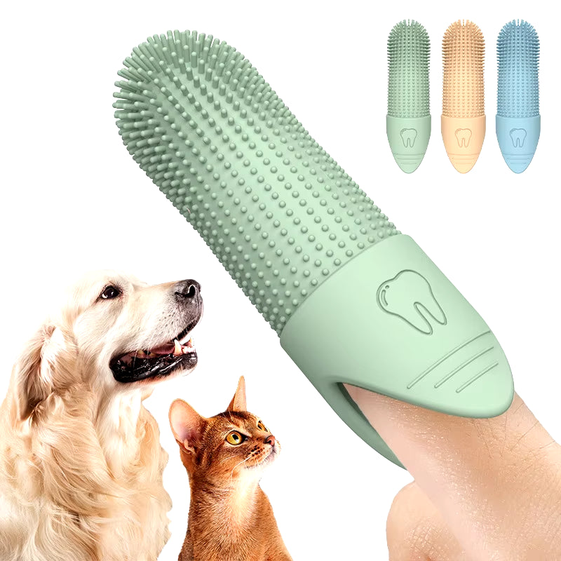  360° Cleaning Finger Toothbrush for Dogs & Cats 