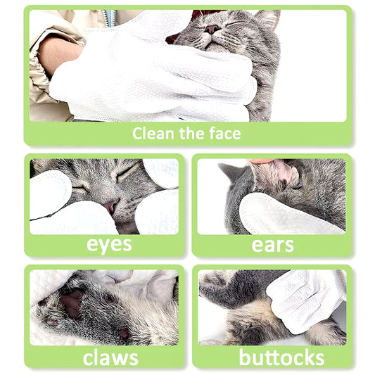 Dry Cleaning & Deodorization Gloves for Cats & Dogs