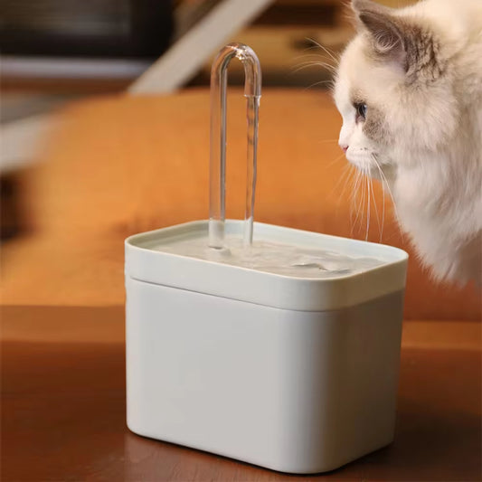 Ultra-Quiet Cat Water Fountain with Smart Filter & Burnout Prevention Pump 