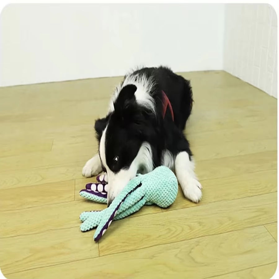 Plush Octopus Dog Toy