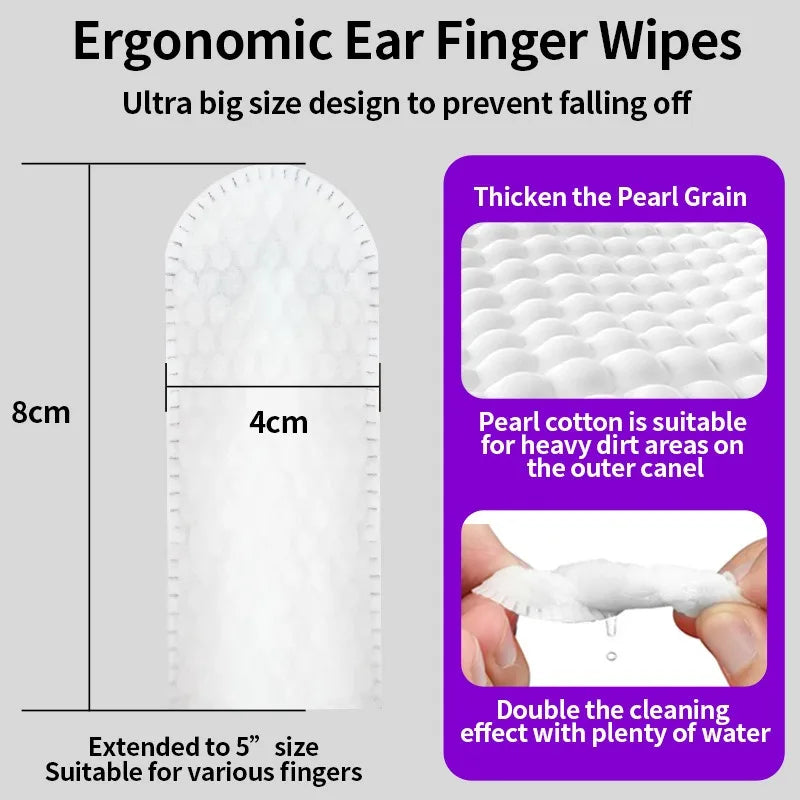 Ear Care Fingertips for Cat & Dog Mite Removal & Ear Cleaning