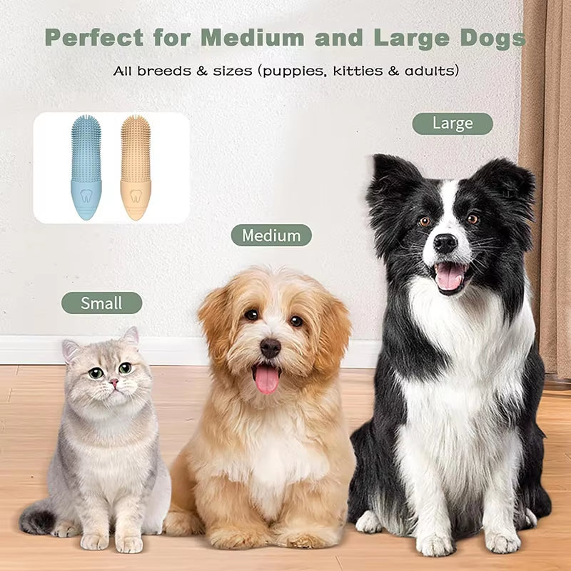  360° Cleaning Finger Toothbrush for Dogs & Cats 