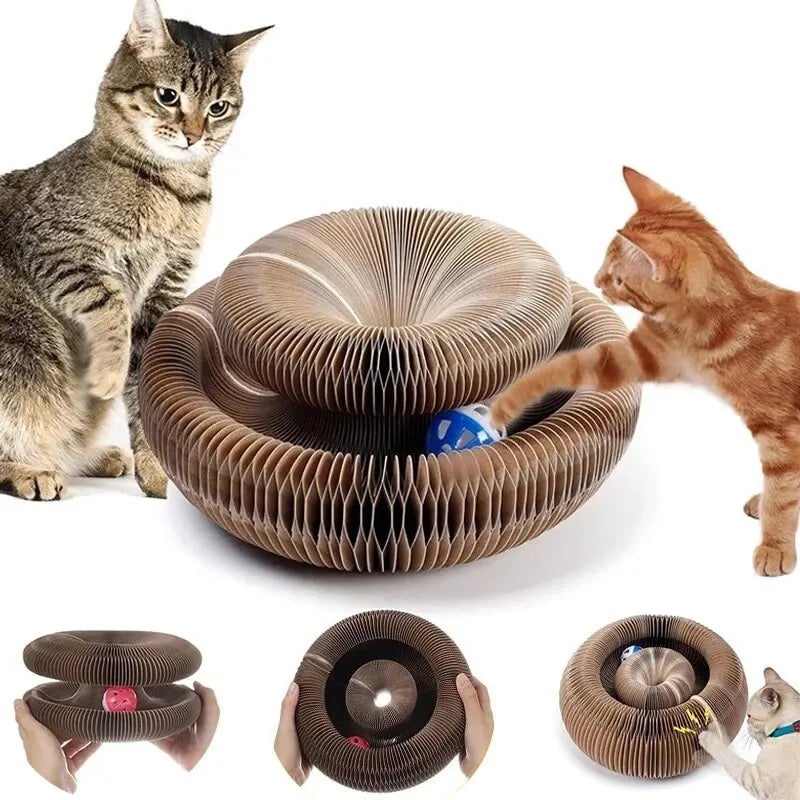  Round Corrugated Scratching Toy with 