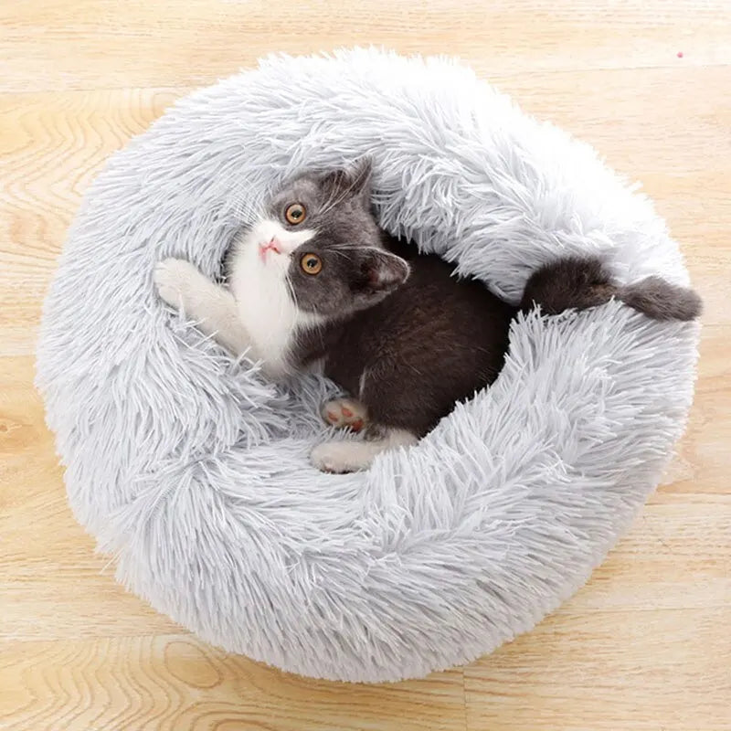 Super Cat Bed Warm Sleeping Cat Nest Soft Long Plush Best Pet Dog Bed for Dogs Basket Cushion Cat Bed Cat Mat Animals Sleeping